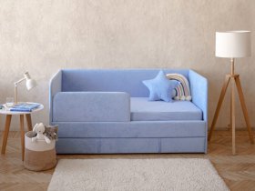 Диван-кровать Happy (васильковый) в Тогучине - toguchin.mebel-nsk.ru | фото