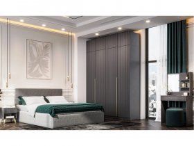 Гардеробная Эккервуд (графит) в Тогучине - toguchin.mebel-nsk.ru | фото