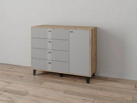 Комод «Катрин-13» (дуб крафт серый/серый) в Тогучине - toguchin.mebel-nsk.ru | фото