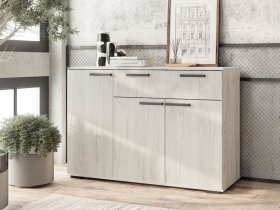 Комод Стандарт-4 NEW (дуб крафт белый) в Тогучине - toguchin.mebel-nsk.ru | фото