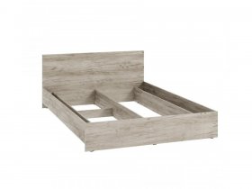 Кровать двухспальная КР-160 Ронда (дуб крафт серый) в Тогучине - toguchin.mebel-nsk.ru | фото