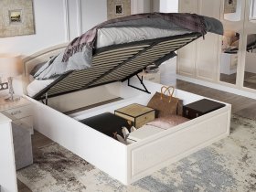 Кровать двуспальная 1,6 м Венеция КРМП-160 с подъемным механизмом в Тогучине - toguchin.mebel-nsk.ru | фото