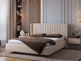 Кровать двуспальная 1,6м Диор (кашемир суфле (велюр)) в Тогучине - toguchin.mebel-nsk.ru | фото
