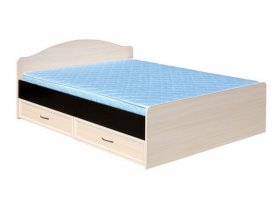 Кровать  двуспальная с ящиками 1,6м-1 (круглая спинка) в Тогучине - toguchin.mebel-nsk.ru | фото