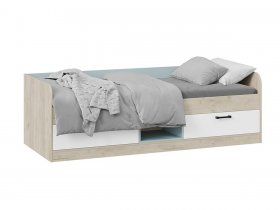 Кровать комбинированная «Оливер» Тип 1 401.003.000 (дуб крафт серый/белый/серо-голубой) в Тогучине - toguchin.mebel-nsk.ru | фото
