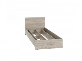 Кровать односпальная КР-080 Ронда (дуб крафт серый) в Тогучине - toguchin.mebel-nsk.ru | фото