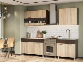 Кухонный гарнитур Босфор 2,0м (дуб сонома/венге) в Тогучине - toguchin.mebel-nsk.ru | фото
