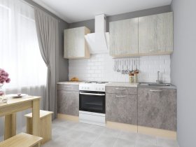 Модульная кухня Йота (пикард/цемент) в Тогучине - toguchin.mebel-nsk.ru | фото