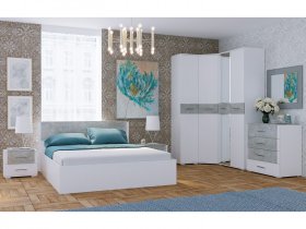 Модульная спальня Бьянка (белый/бетон) в Тогучине - toguchin.mebel-nsk.ru | фото