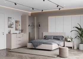 Модульная спальня «Тефия» (тефия/софт сантьяго) в Тогучине - toguchin.mebel-nsk.ru | фото