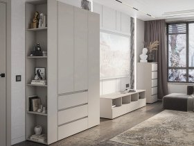Модульная стенка Люмо (кашемир) в Тогучине - toguchin.mebel-nsk.ru | фото