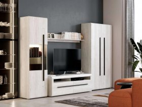 Модульная стенка Ницца (дуб витенберг) в Тогучине - toguchin.mebel-nsk.ru | фото