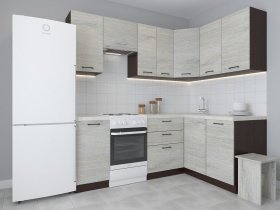Модульная угловая кухня 1,4м*2,1м Лада (пикард) в Тогучине - toguchin.mebel-nsk.ru | фото