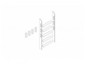 Пакет №10 Прямая лестница и опоры для двухъярусной кровати Соня в Тогучине - toguchin.mebel-nsk.ru | фото