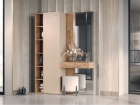 Прихожая Ева (кашемир/дуб вотан) в Тогучине - toguchin.mebel-nsk.ru | фото