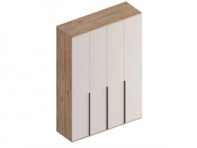 Шкаф 4-ств Сицилия (дуб альпийский/тефия) в Тогучине - toguchin.mebel-nsk.ru | фото