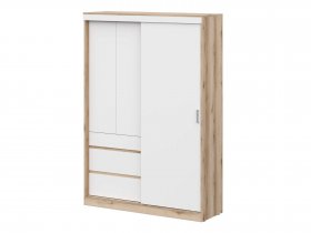 Шкаф-купе (1,5м) Брауни (дуб делано/белый) в Тогучине - toguchin.mebel-nsk.ru | фото