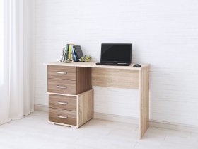Стол письменный Сити-2 (ясень шимо темный/дуб сонома) в Тогучине - toguchin.mebel-nsk.ru | фото