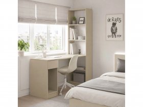 Стол письменный угловой «Лайт» 10.01 (сатин) в Тогучине - toguchin.mebel-nsk.ru | фото