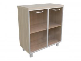 Тумба 2 двери со стеклом (бронза) Президент-ПРО Пр502 в Тогучине - toguchin.mebel-nsk.ru | фото
