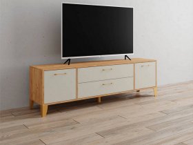 Тумба под ТВ Парус-13 (дуб крафт золотой/кашемир) в Тогучине - toguchin.mebel-nsk.ru | фото